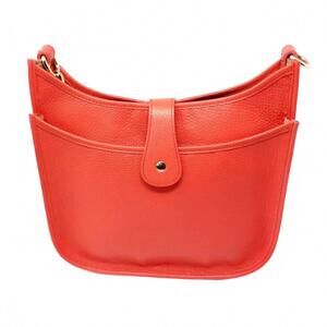 NEW GERMAN FUENTES women's large leather crossbody bag in orange